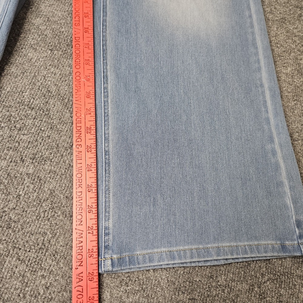 Halara Asymmetrical Wide Leg Jeans Size Medium Stretch Light Wash - Picture 6 of 8